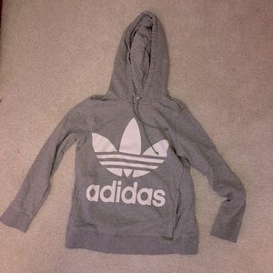 Adidas Women’s Grey Trefoil Hoodie